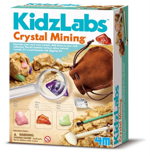 4M KidzLabs Kit de excavación de minas de cristal (francés)