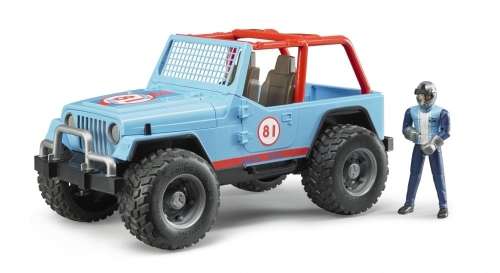 Bruder Jeep Cross country racer azul con conductor