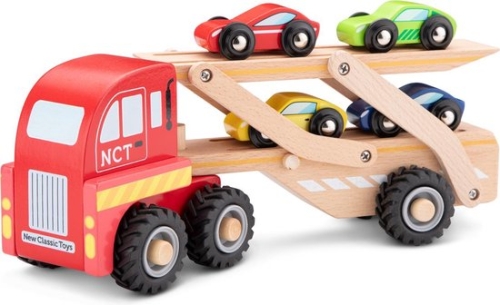 Nuevo Classic Toys Transportador de coches con 4 vehículos