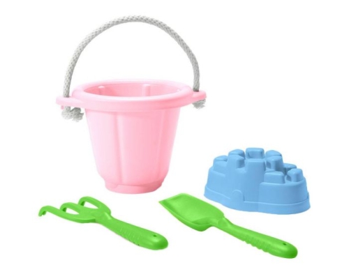 Green Toys juego de arena cubo rosa