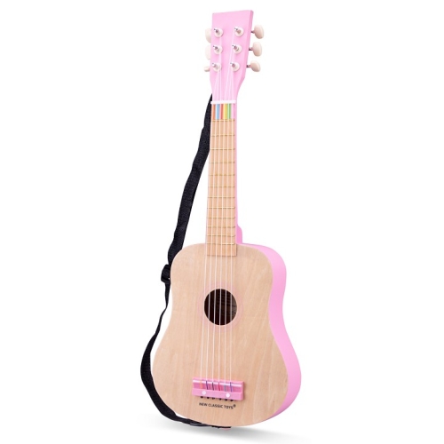 Nuevo Classic Toys Guitarra en Blanco/Rosa