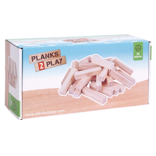 Planks2Play Pilares de madera 30 piezas grandes