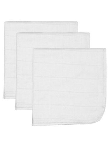 Blush &amp; Blossom - Toallitas bucales de muselina - Paquete de 3 Blanco