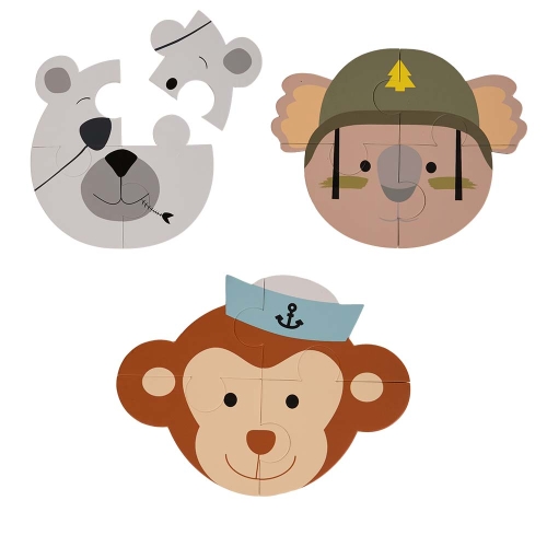 BoJungle Puzzle de Animales Oso Mono y Koala