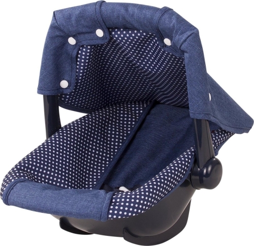 Götz Needful Things, asiento de coche Denim &amp; Spot, muñecos 30-33 / 42-46 cm / muñecos de pie 45-50 cm