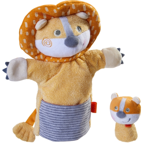 Haba Marioneta de mano León con bebé