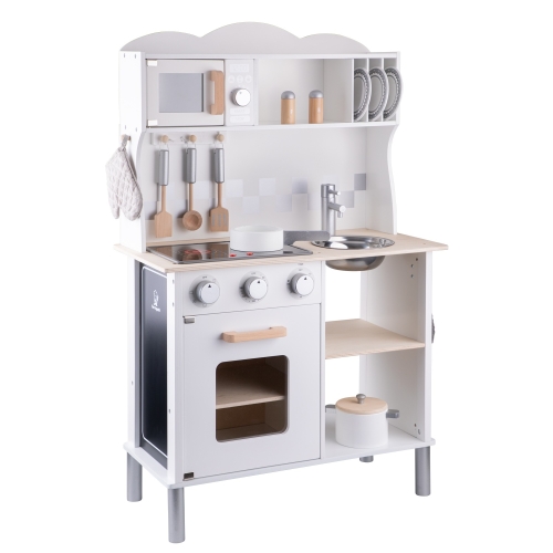 New Classic Toys Moderna Cocina Infantil con Placa Eléctrica Blanca