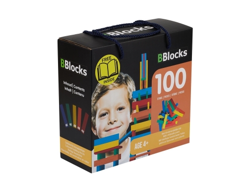 BBlocks 100 piezas color en caja de cartón