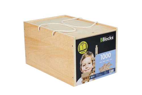 BBlocks 1000 piezas en blanco en caja de madera