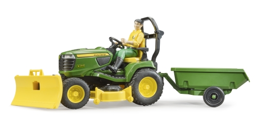 Bruder John Deere Cortacésped con remolque