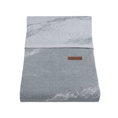 Baby's Only Dekbedovertrek 100x135 cm Marble grijs/zilvergrijs