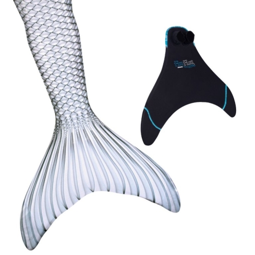 FinFun Cola de sirena Silver Lightning Tamaño M (8 años)