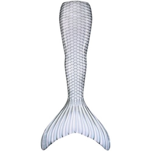 FinFun Cola de Sirena Rayo Plateado Talla XL (12 Años)