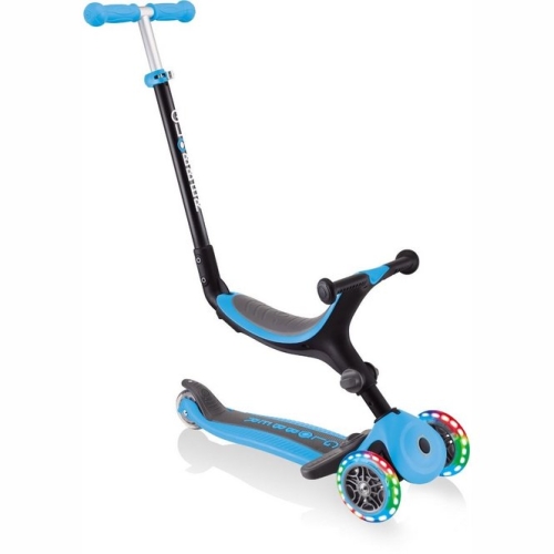 2nd Chance - Globber Go Up Foldable Plus Step Azul Pastel con Luces