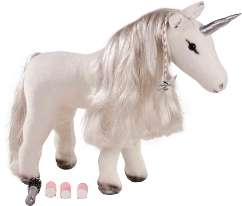 Götz Boutique, unicornio Achat, blanco, 37 cm