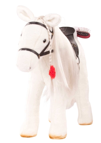 Götz Boutique, caballo de competición con silla y rienda, Lipizzaner, blanco, 37 cm