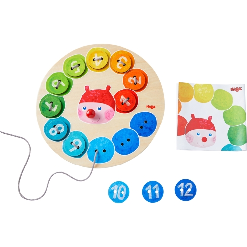 Haba Juego de cordones  rainbow caterpillar