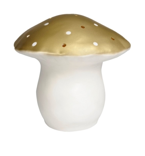Lámpara Heico Mushroom Dorado Grande