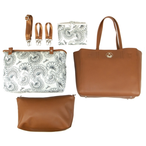 Isoki Bolsa de pañales Avoca Everyday Tote Tan