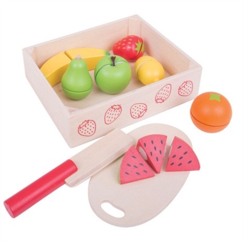 Caja de fruta Bigjigs con tajadera