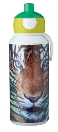 Botella de bebida y lonchera Animal Planet Tiger Green