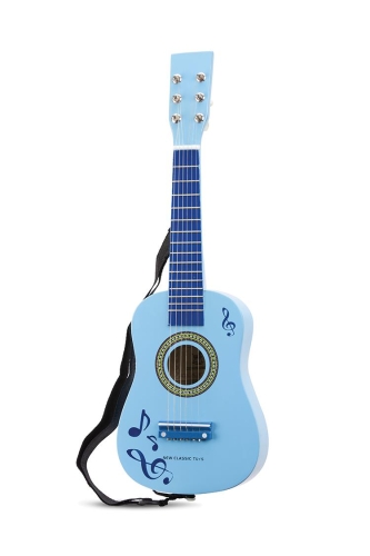 Nuevo Classic Toys Guitar Blue con notas musicales