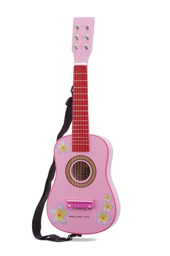 New Classic Toys guitarra rosa con flores