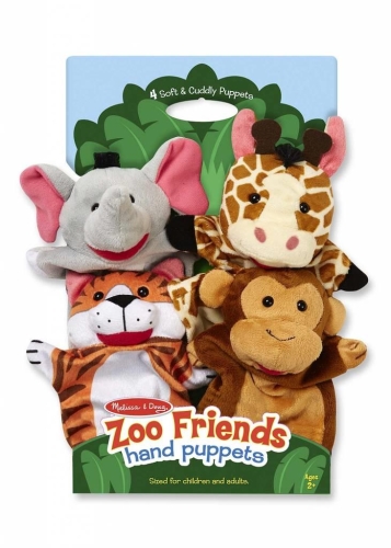 Mellisa y Doug Plush Marionetas de mano Zoo