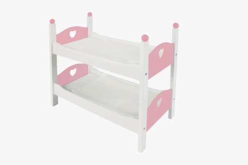 Cama para muñecas Engelhart Blanco con Rosa