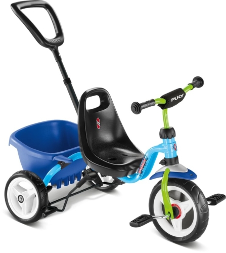 Triciclo Puky Azul / Kiwi Ceety con varilla de empuje