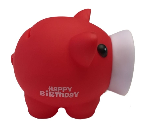 Piggy Bank Red con blanco