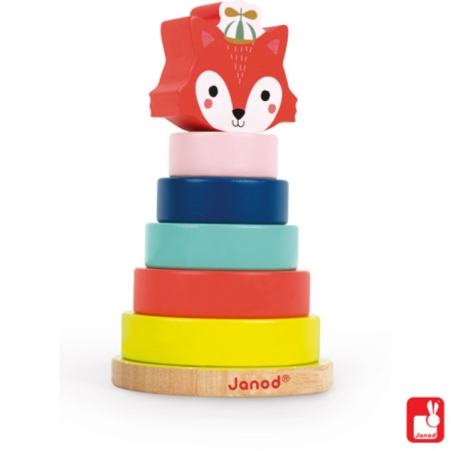 Janod Baby Forest torre apilable fox