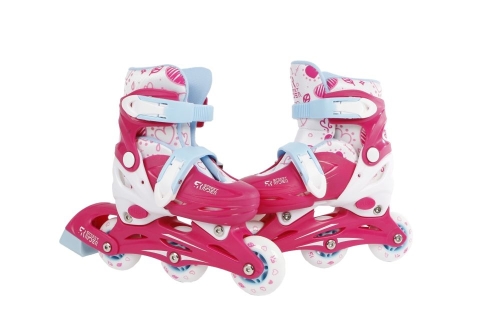 Street Rider patines en linea hardboot rosa talla 30-33