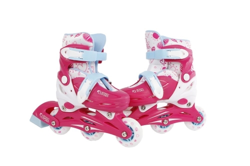 Street Rider patines en linea hardboot rosa talla 26-29