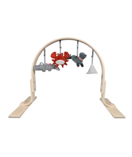 Tryco Gimnasio para bebés de madera con arco de animales