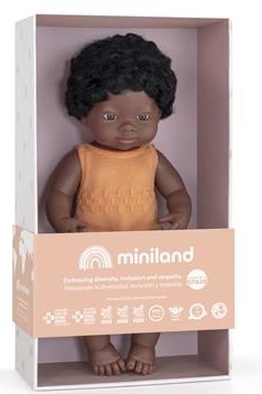 Miniland Muñeca bebé africano 38 cm 