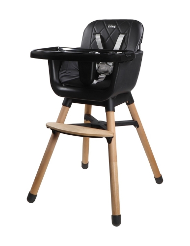 Trona de madera Ding Daily Negro