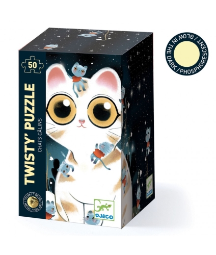 Djeco Puzzle Wizzy Gatos de peluche