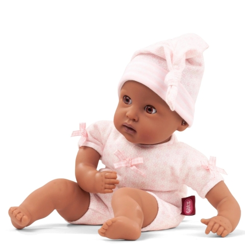 Götz Muffin para vestir, "Afro", sin pelo, ojos dormilones, 33 cm