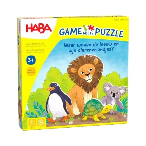 Juego de Haba Juego de Puzzle ¿Dónde viven el león y sus amigos los animales?