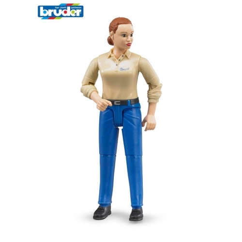 Bruder BWorld Mujer con piel blanca y pantalones azules 