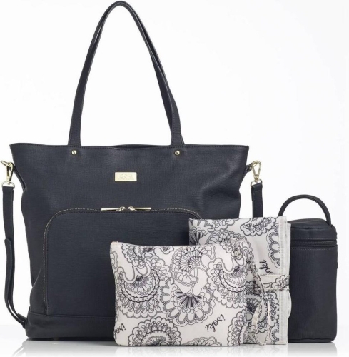 Bolso Cambiador Isoki / Bolsa Pañalera Tote Negro