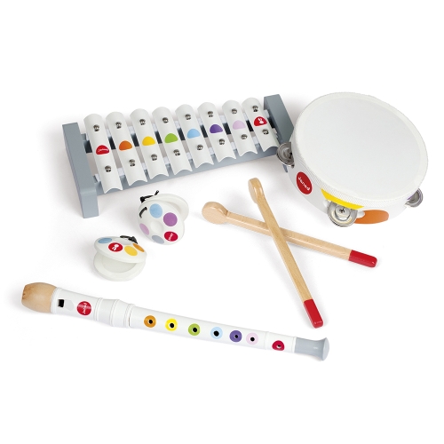 Janod Confetti Set Instrumentos Musicales blanco