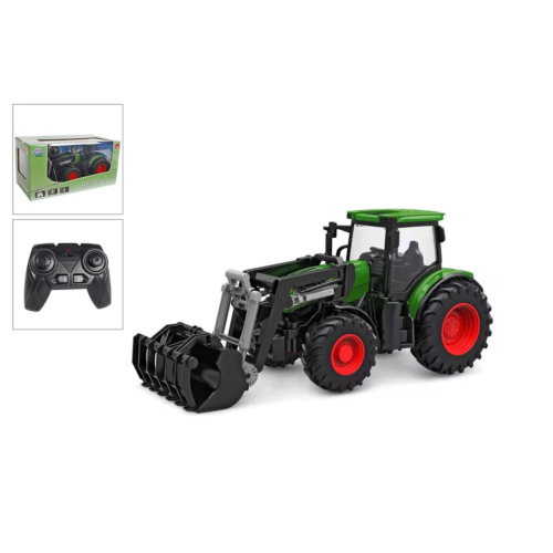 Tractor Globo Infantil con Luz y Cargador Frontal Verde