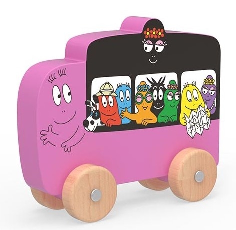 Etiqueta Etiqueta Barbapapa Coche de madera