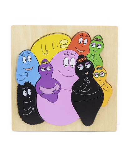 Etiqueta Etiqueta Barbapapa Puzzle de madera