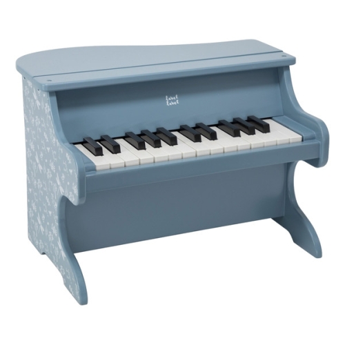 Label Label Piano de madera azul