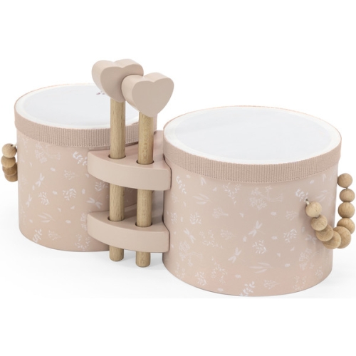 Label Label Bongos de madera rosa