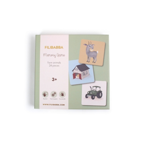 Filibabba Juego de Memoria Animales de Granja