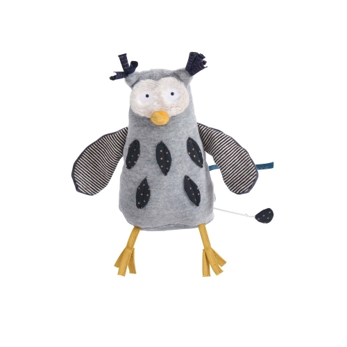 Moulin Roty Musical Búho de peluche Les Moustaches